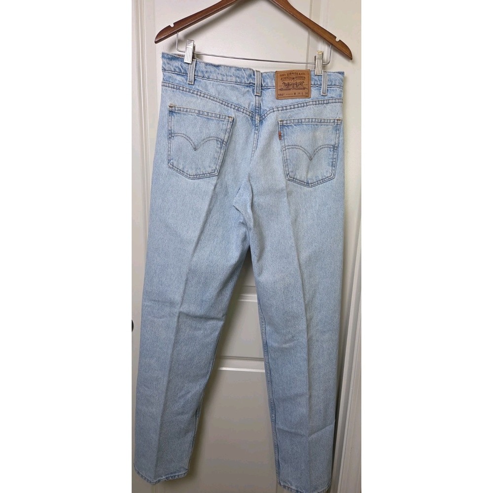 Vintage 90s Levi's 550 Jeans | Orange Tab Light Wash | Relaxed Tapered | 34x34"